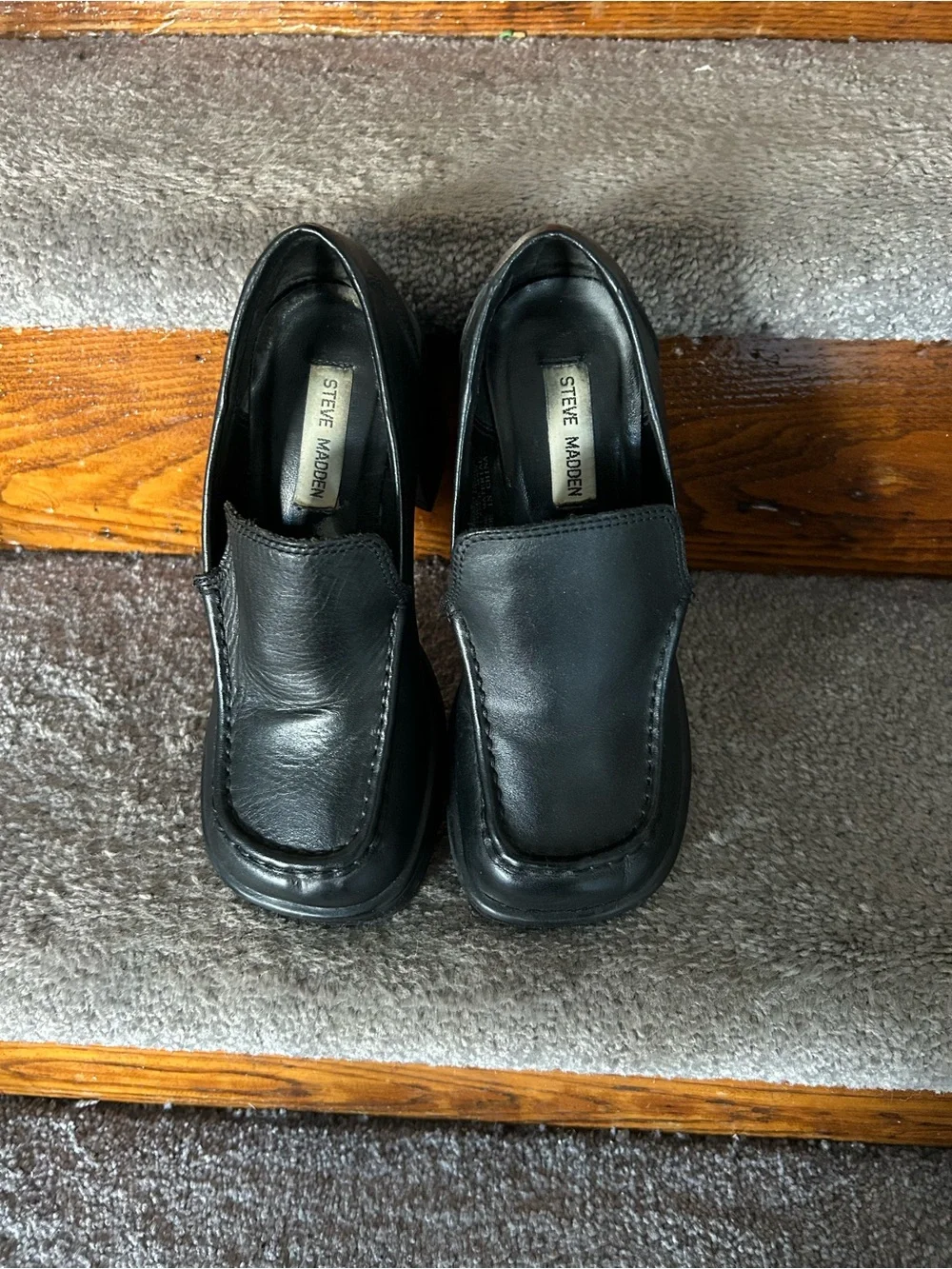Vtg 90's Y2K Steve Madden Chunky Platform Oxford Heels